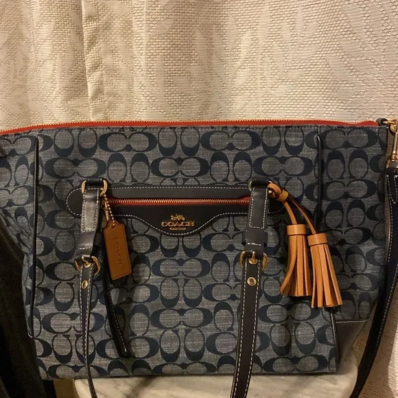 Coach Kleo Carryall Denim Tote - Picture 9 of 9